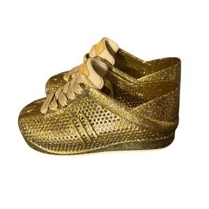 Mini Melissa Gold‎ Glitter Kids Shoes